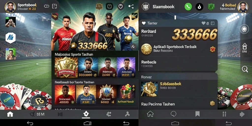 Tampilan antarmuka aplikasi 333666 yang menarik dan intuitif untuk taruhan.