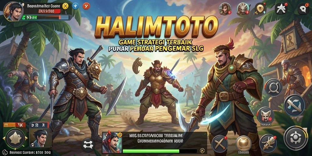 Tampilan gameplay menarik dari HALIMTOTO, menggambarkan peperangan strategis.