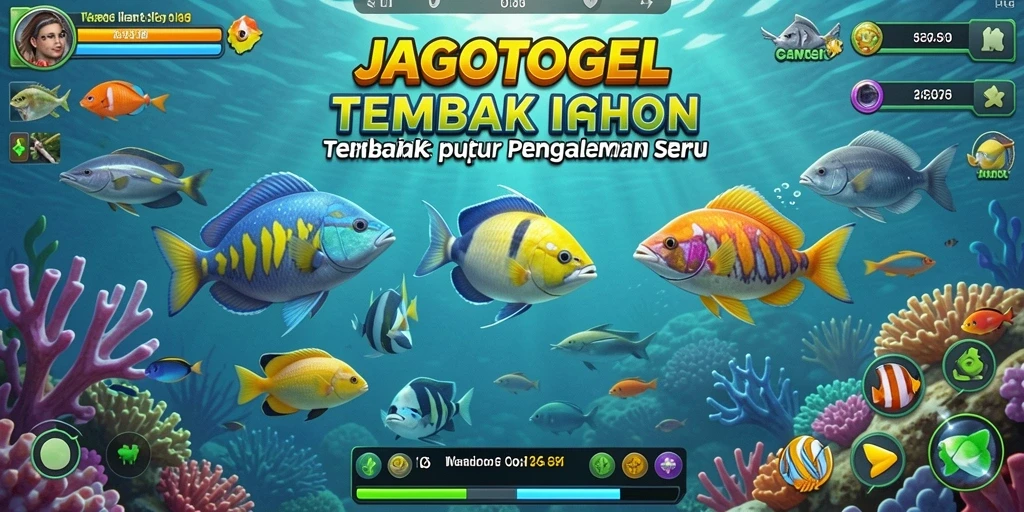 Tampilan menarik dari gameplay JAGOTOGEL saat menembak ikan.