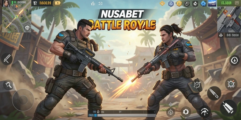 Tangkapan layar menunjukkan aksi mendebarkan dalam pertarungan Battle Royale.