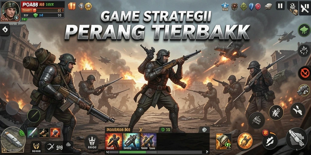 Tangkapan layar permainan SLG yang penuh aksi dan strategi.
