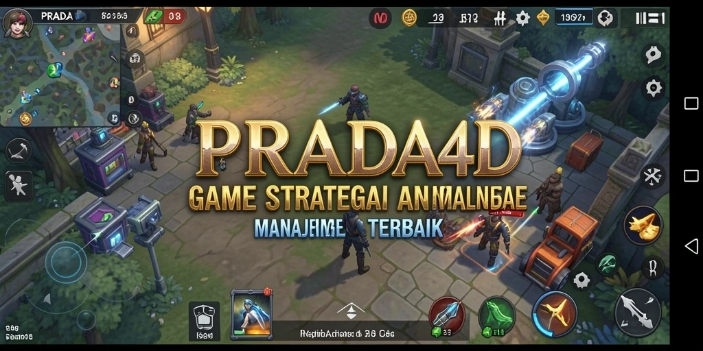 Tampilan gameplay PRADA4D dengan strategi dan pembangunan kota yang kompleks.