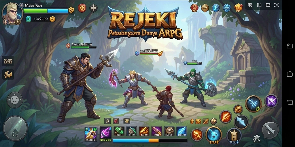 Tampilan menarik dari gameplay petualangan ARPG di REJEKI.