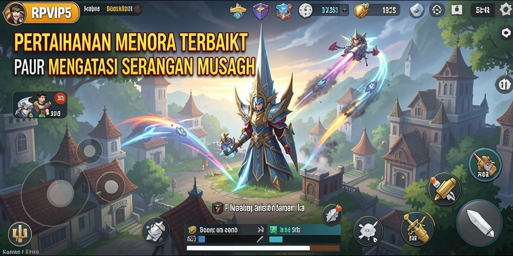 Gameplay RPVIP5 yang menantang dan menarik dalam genre Tower Defense.
