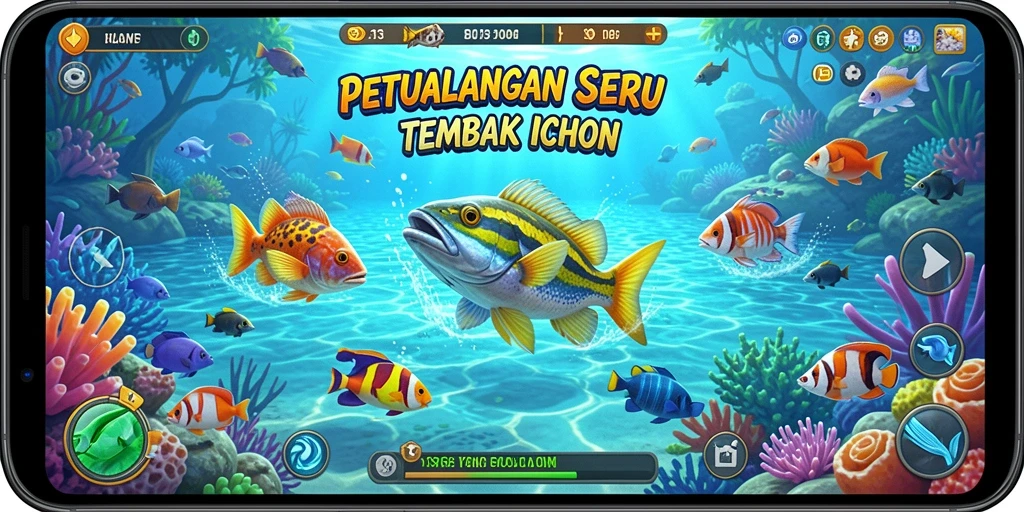 Tangkapan layar gameplay menembak ikan di S13 yang seru.