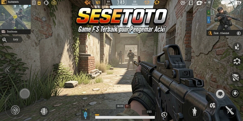 Gameplay menegangkan SESETOTO dengan aksi tembak-menembak intens.
