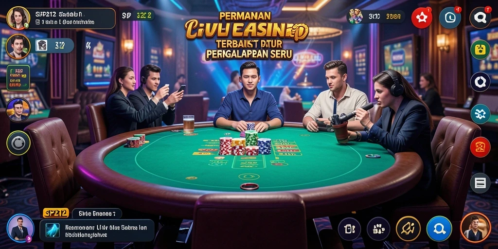 Screenshot SP212 menampilkan dealer profesional dalam permainan Live Casino yang menarik.